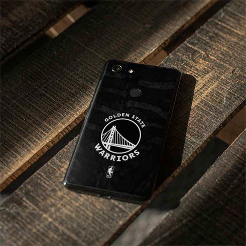 NBA Golden State Warriors Black Animal Print Google Pixel 3 Skin